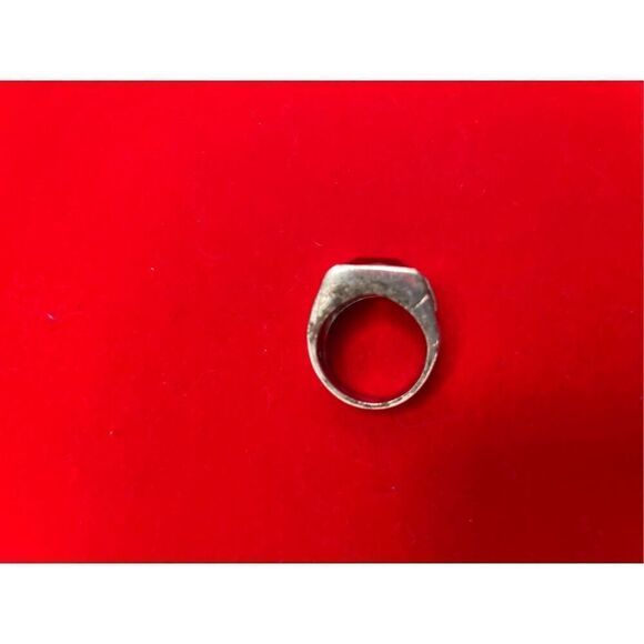 Vargas Vintage Sterling Silver Synthetic Ruby Ring Size 4.5 Unisex - Picture 9 of 10
